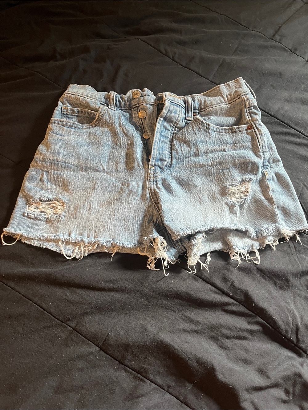 Old Navy Light Blue Distressed Denim Cutoff Shorts